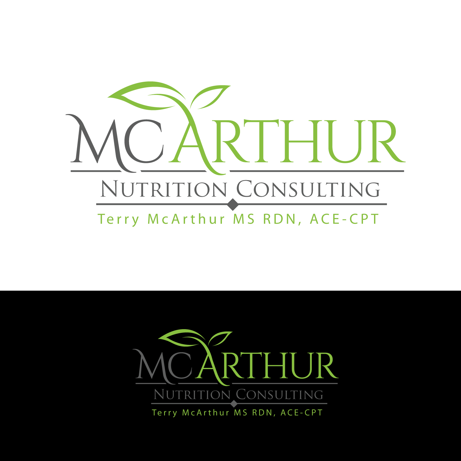 Diseño de Logo por GODDREAMCREATION para McArthur Nutrition Consulting LLC | Diseño #26015696