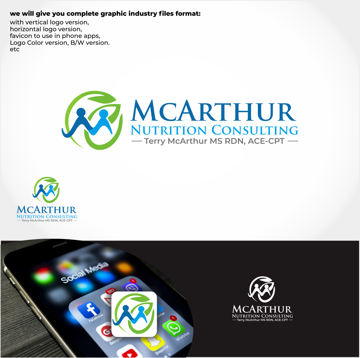 Diseño de Logo por padamurah para McArthur Nutrition Consulting LLC | Diseño #26016782