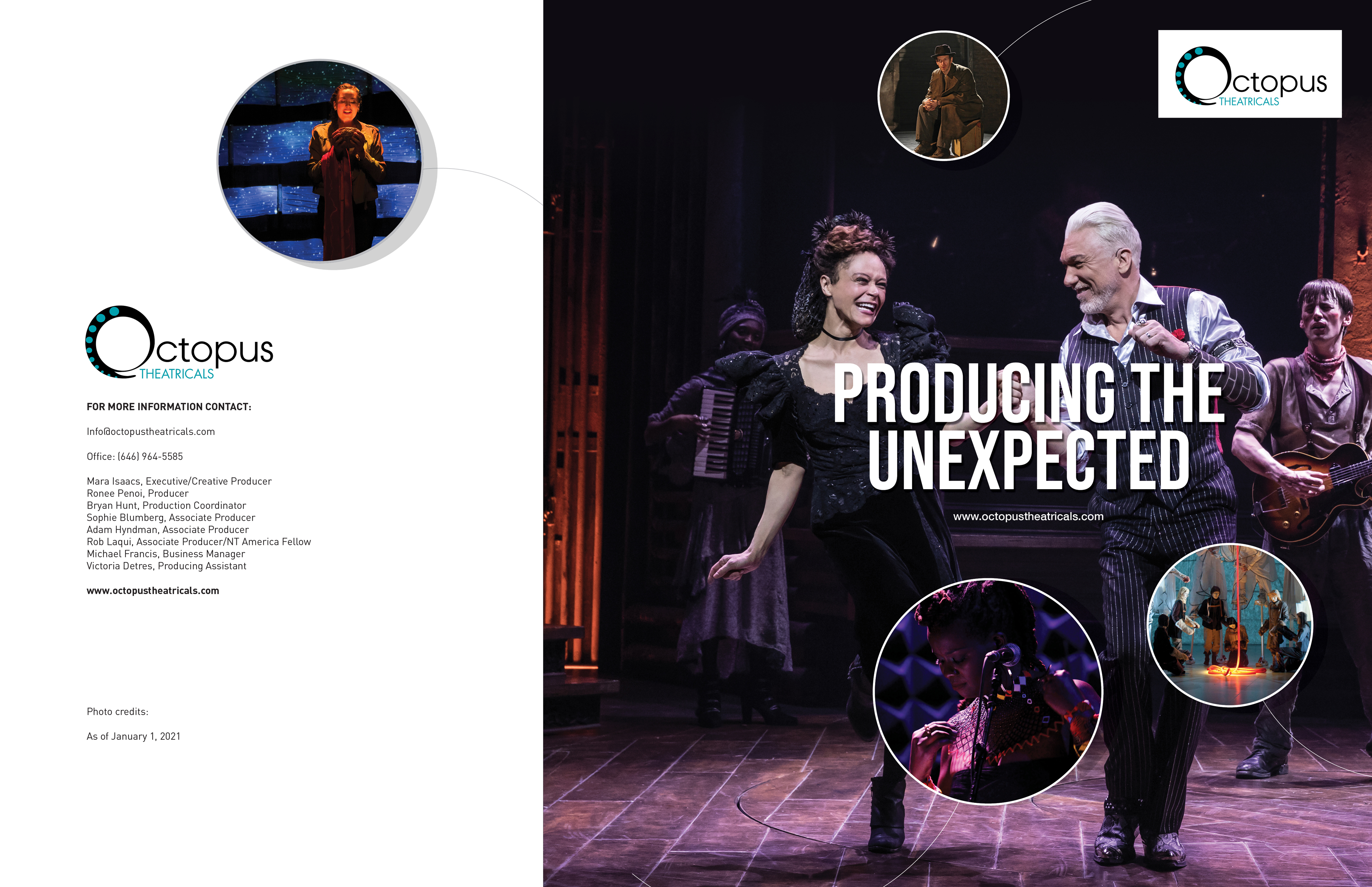 Brochure Design by DesignFive for Octopus Theatricals | Design #26031939