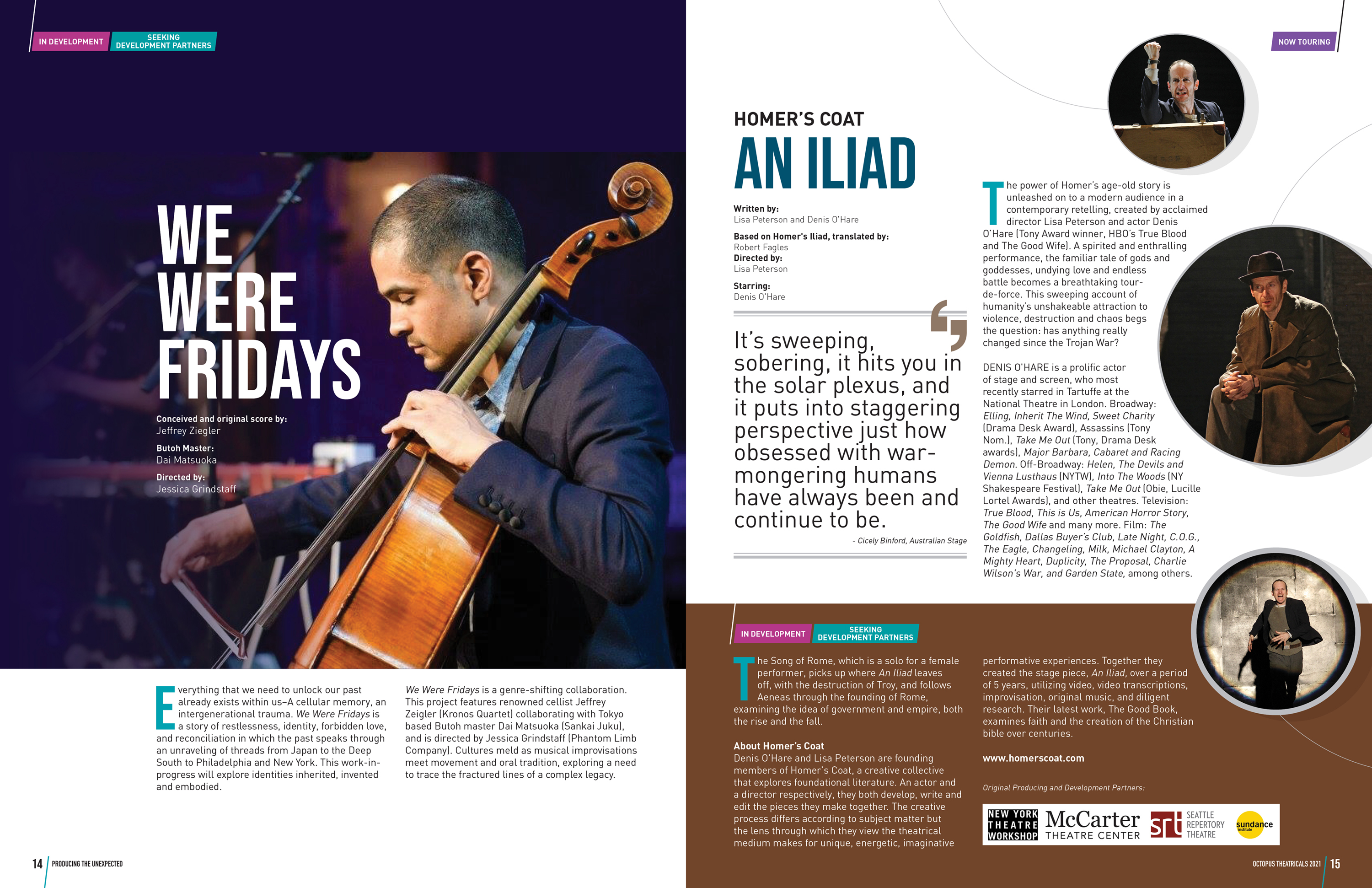 Brochure Design by DesignFive for Octopus Theatricals | Design #26038629