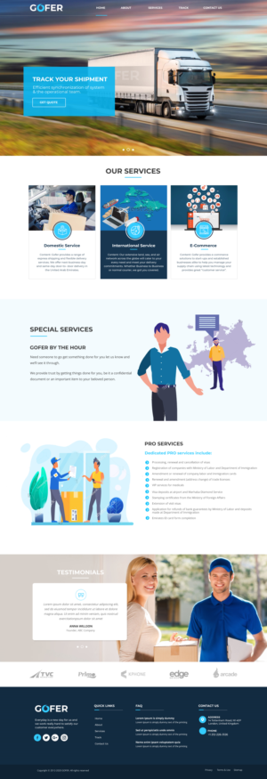 Web-Design von Blue Sparrow für Gofer Delivery | Design: #26016965