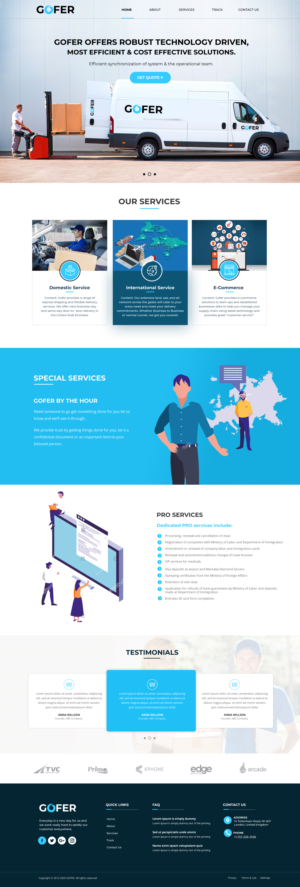 Web-Design von Blue Sparrow für Gofer Delivery | Design: #26016966