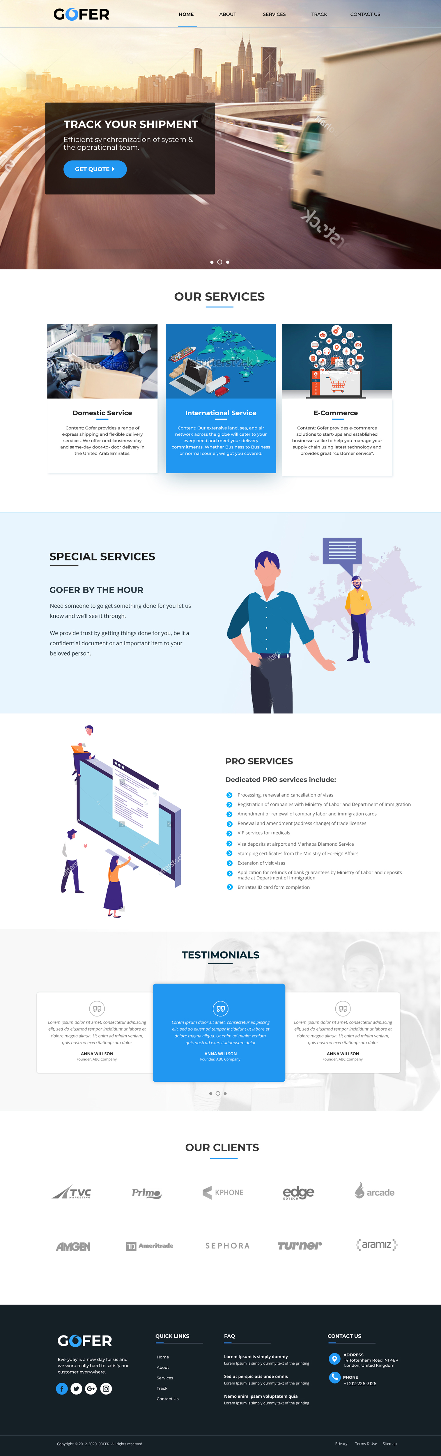 Web Design by Blue Sparrow for Gofer Delivery | Design #26016967