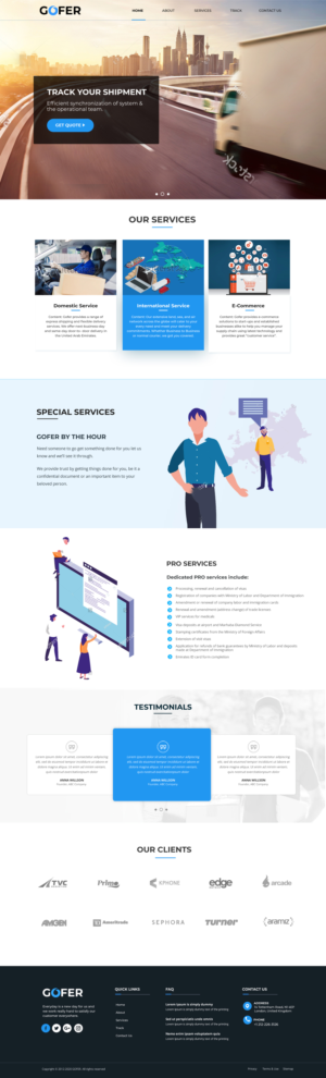 Web-Design von Blue Sparrow für Gofer Delivery | Design: #26016967