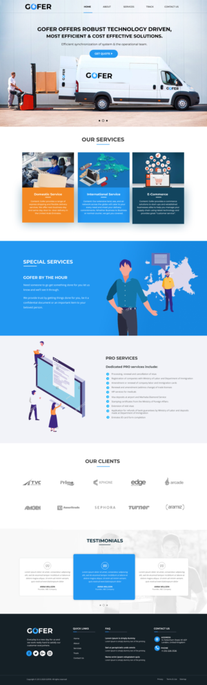 Web-Design von Blue Sparrow für Gofer Delivery | Design: #26016968