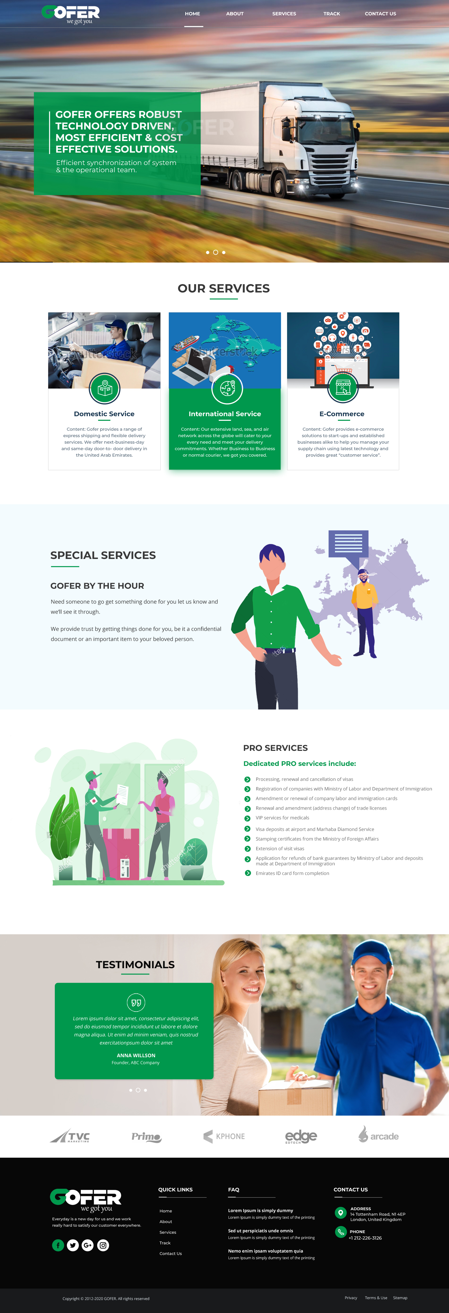 Web-Design von Blue Sparrow für Gofer Delivery | Design #26023191