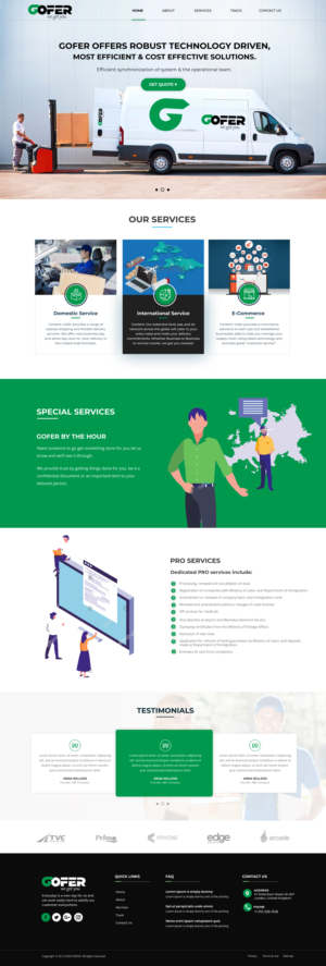 Web-Design von Blue Sparrow für Gofer Delivery | Design: #26023192