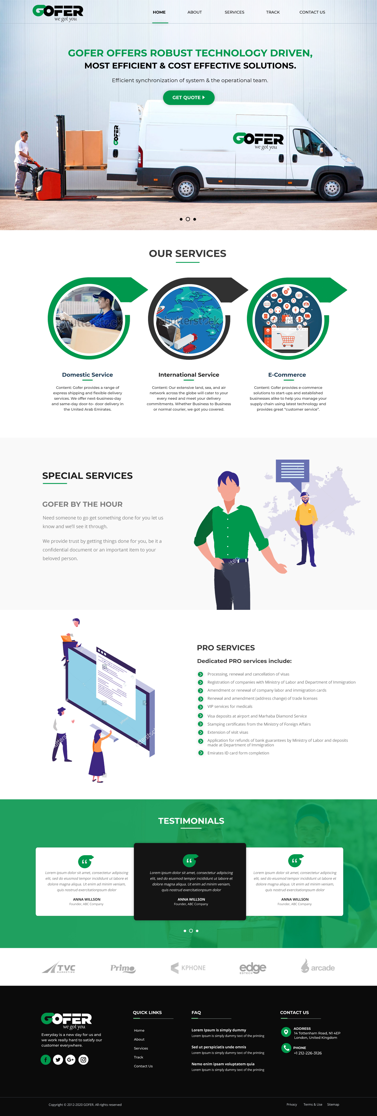 Web Design by Blue Sparrow for Gofer Delivery | Design #26023193