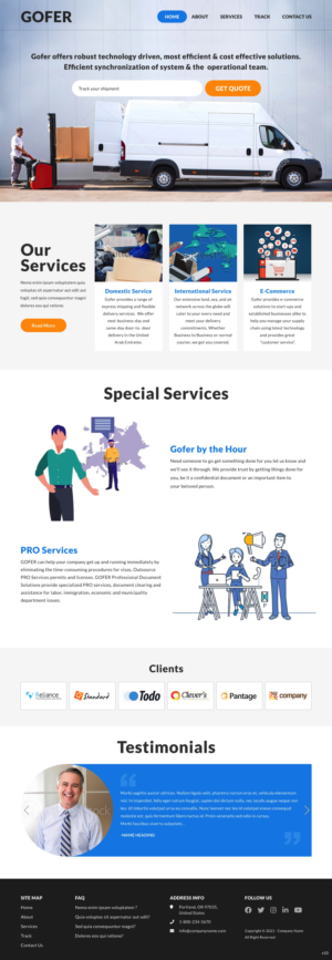 Web Design by pb for Gofer Delivery | Design: #26021581