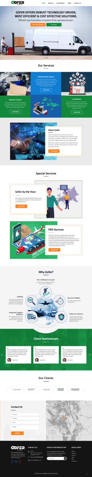 Web Design by pb for Gofer Delivery | Design: #26030839