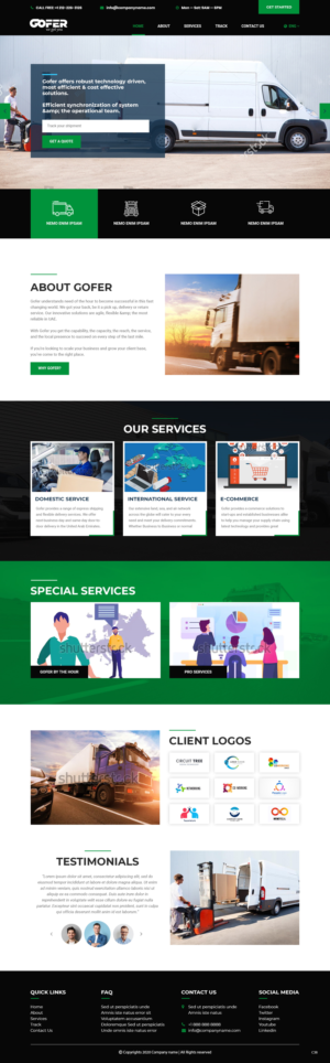 Web Design by pb for Gofer Delivery | Design: #26030846