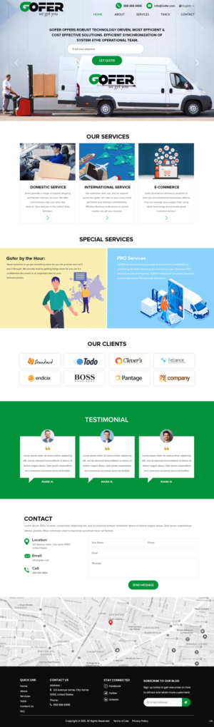 Web Design by pb for Gofer Delivery | Design: #26030847