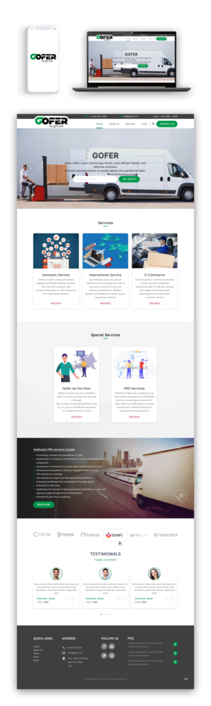 Web Design by pb for Gofer Delivery | Design: #26030850