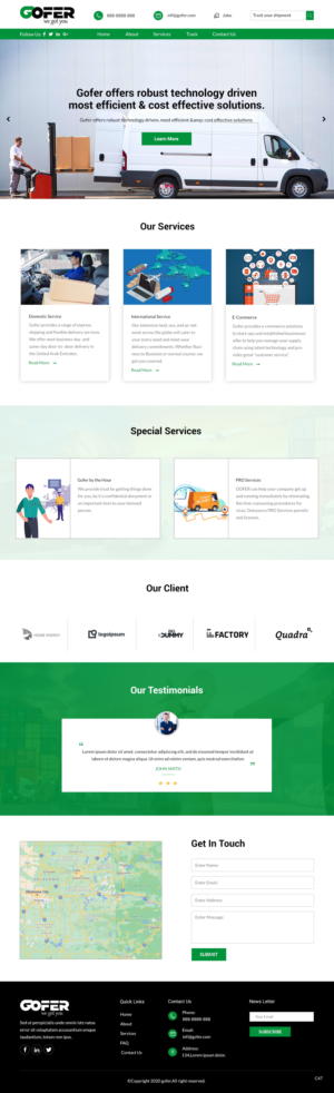 Web Design by pb for Gofer Delivery | Design: #26030853