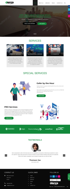 Web Design by pb for Gofer Delivery | Design: #26030854
