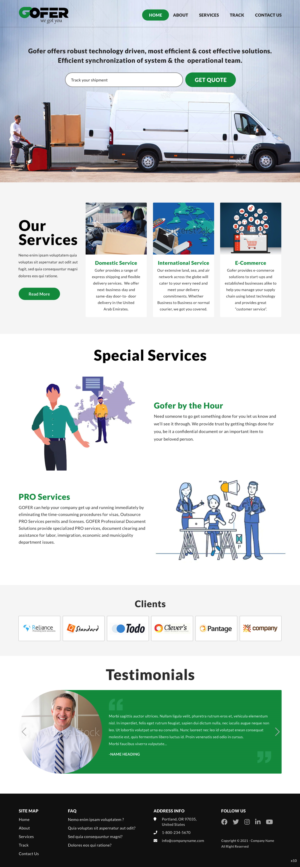Web Design by pb for Gofer Delivery | Design: #26030855