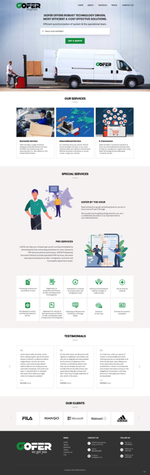Web Design by pb for Gofer Delivery | Design: #26030858