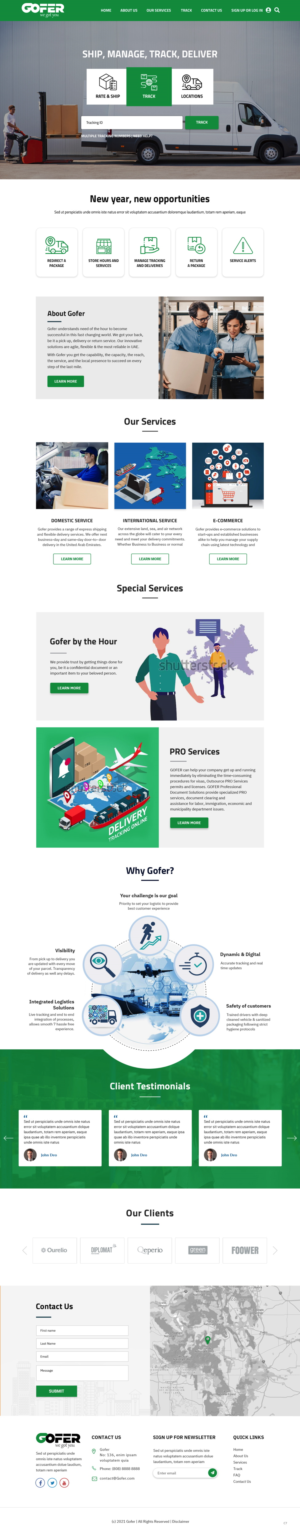 Web Design by pb for Gofer Delivery | Design: #26080853