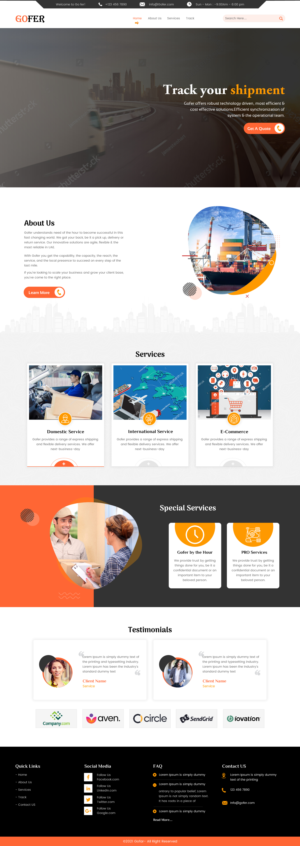 Web-Design von rightway für Gofer Delivery | Design: #26017618