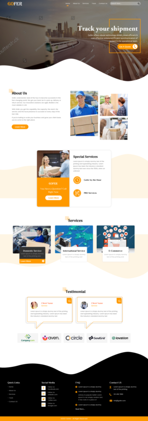 Web-Design von rightway für Gofer Delivery | Design: #26017621
