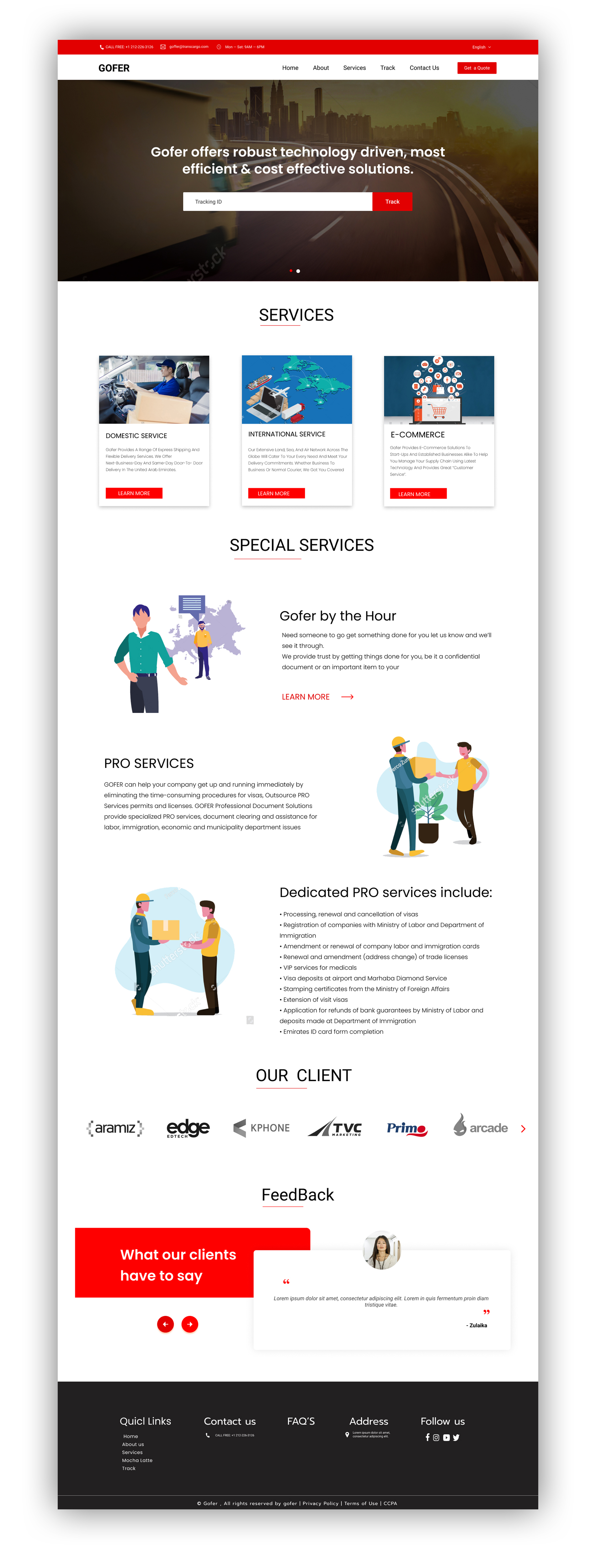 Web-Design von Adeel Rahman für Gofer Delivery | Design #26020795
