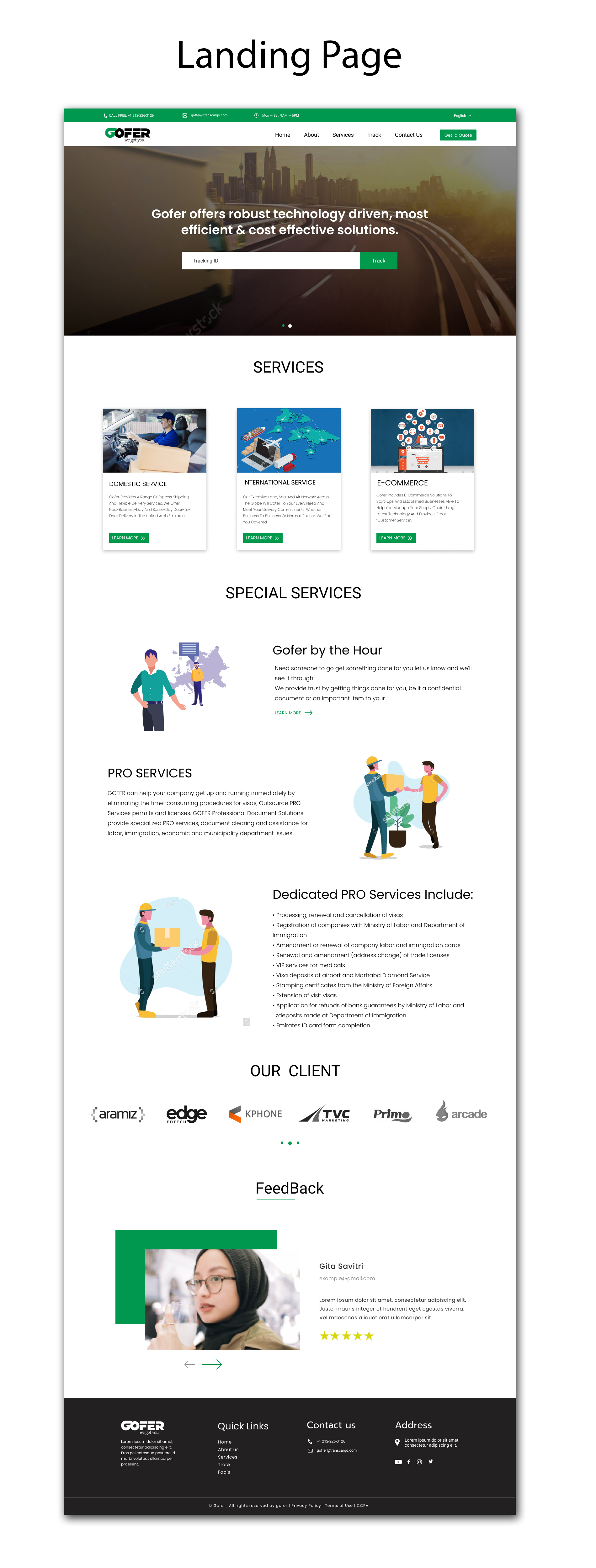 Web-Design von Adeel Rahman für Gofer Delivery | Design #26029225
