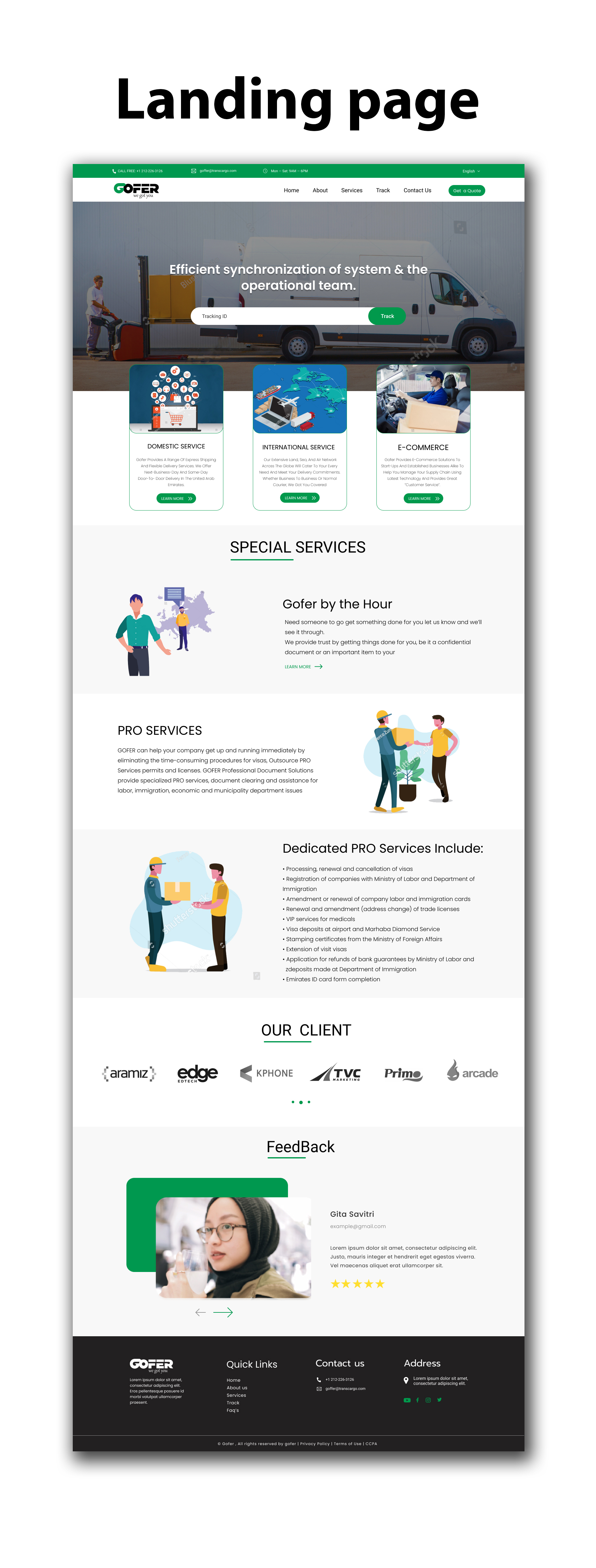 Web Design by Adeel Rahman for Gofer Delivery | Design #26046502