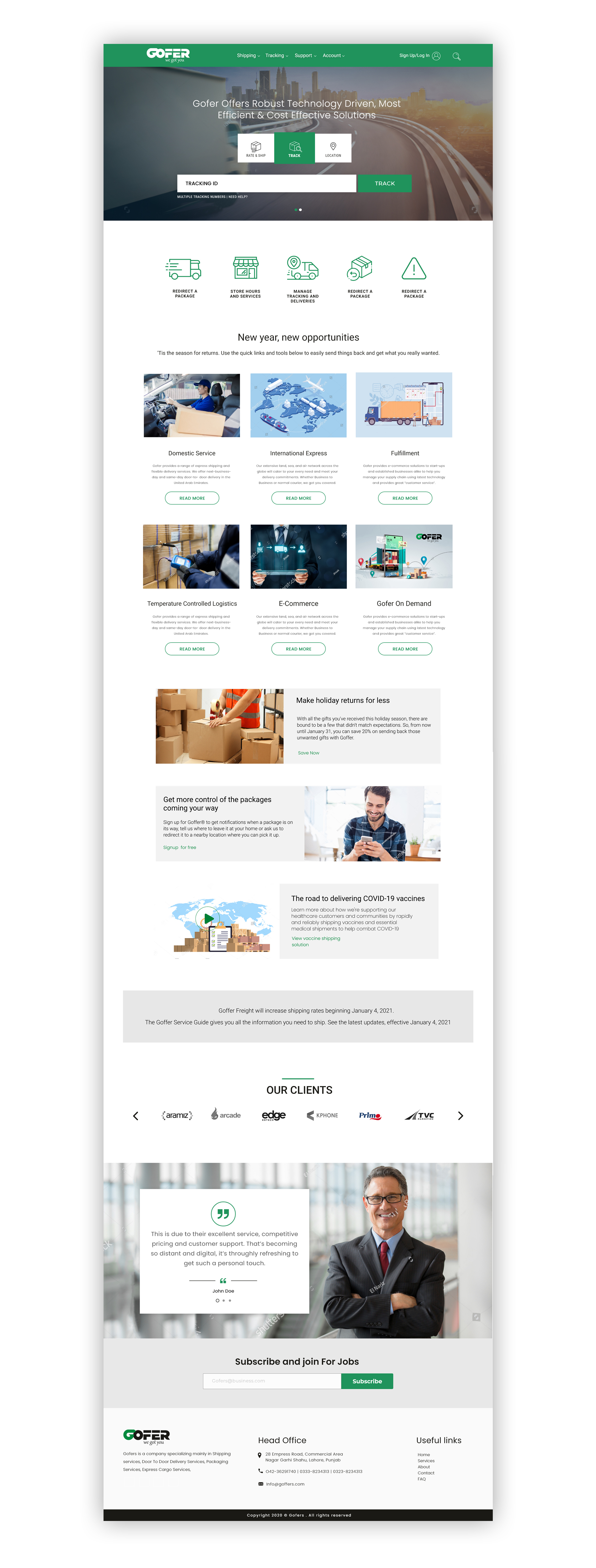 Web Design by Adeel Rahman for Gofer Delivery | Design #26103253