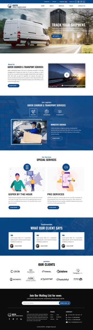 Web-Design von Titan Eagle für Gofer Delivery | Design: #26018102