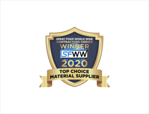 Spray Foam World Wide, WINNER, CONTRACTORS CHOICE, 2020, MATERIAL SUPPLIER | Logo Design by BNdesigner