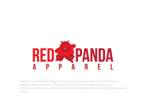 Red Panda Apparel | Logo Design by adnan001 2