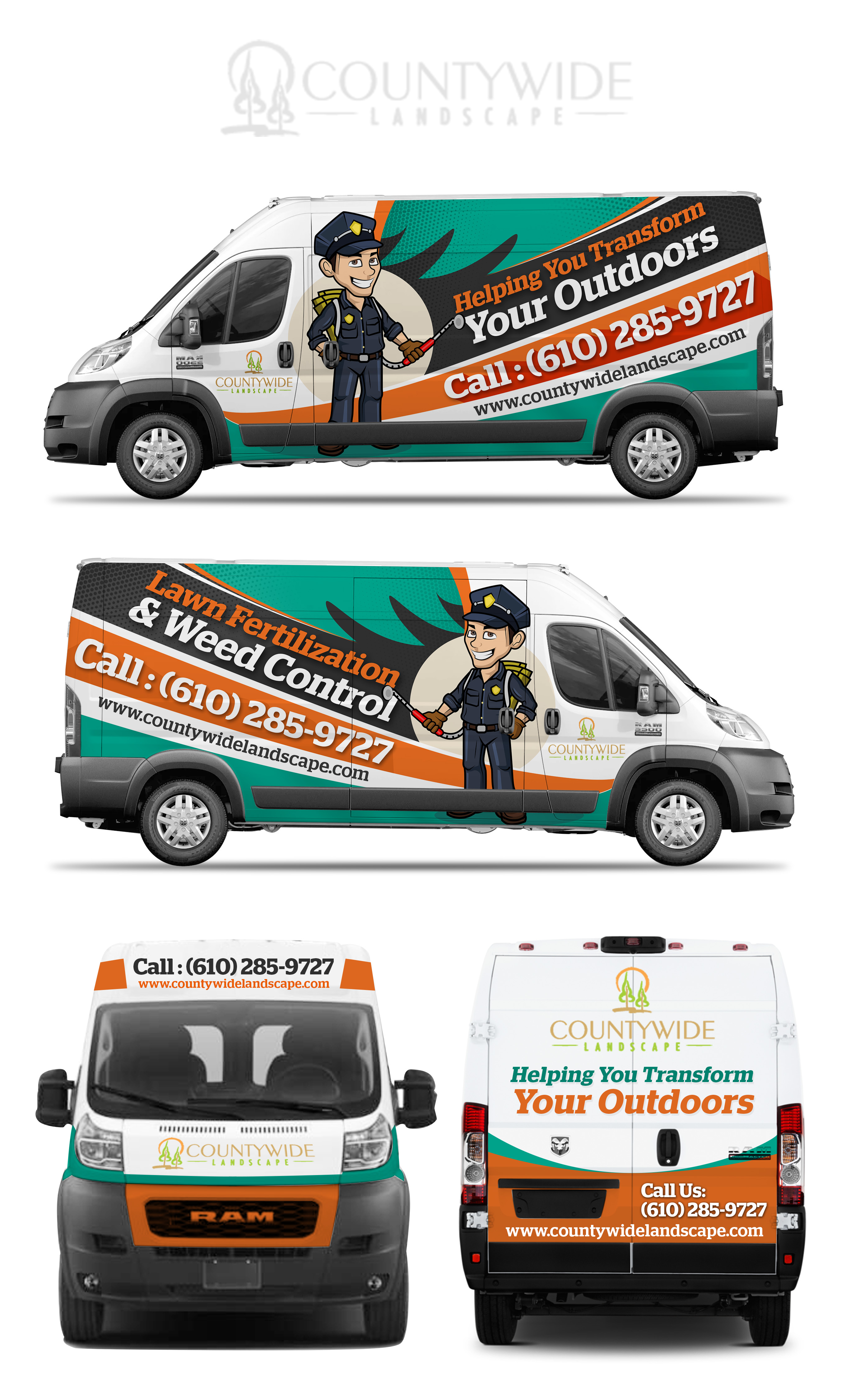 Car Wrap Design by SAI DESIGNS for Countywide Landscape | Design #26035472