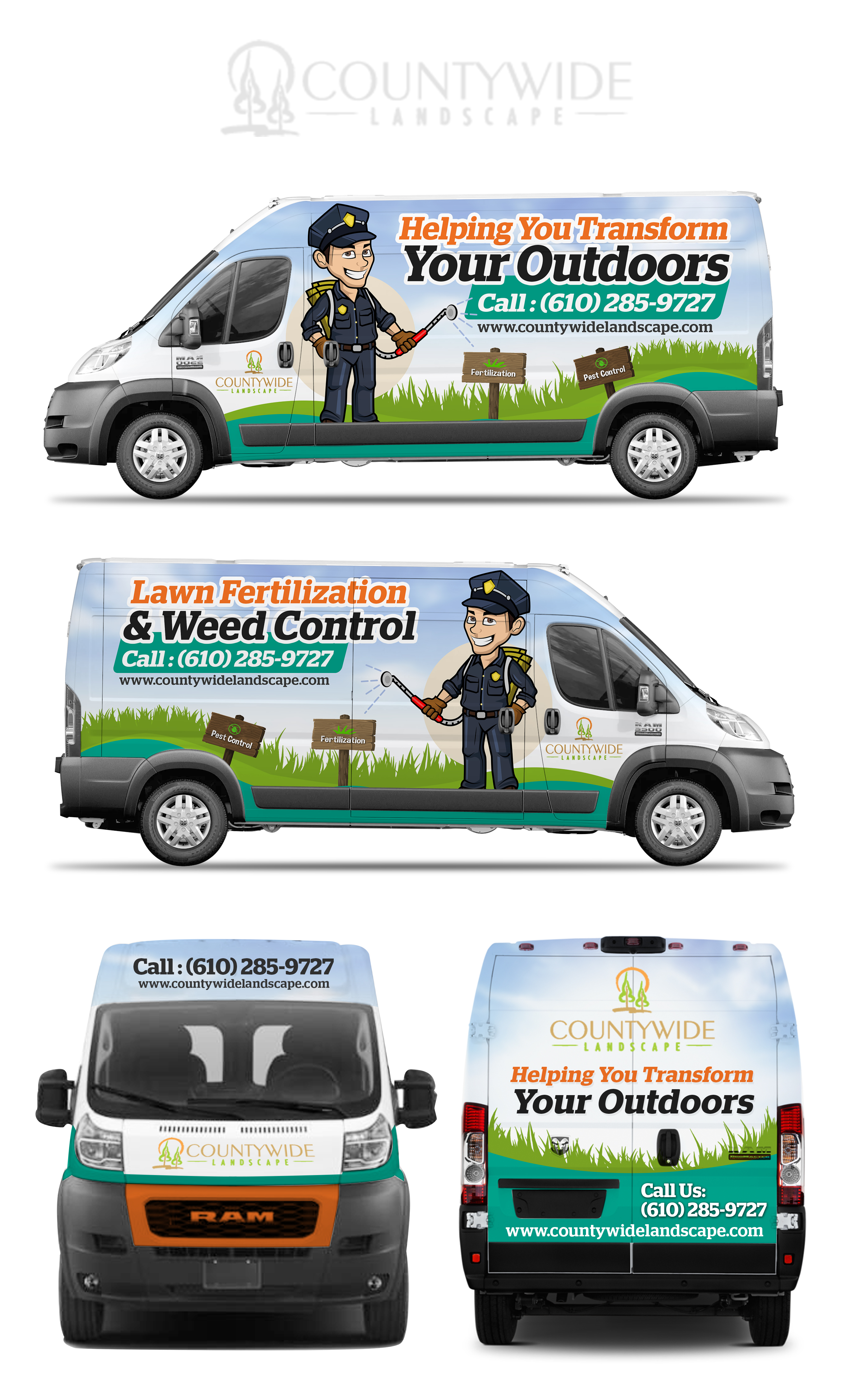 Car Wrap Design by SAI DESIGNS for Countywide Landscape | Design #26037036
