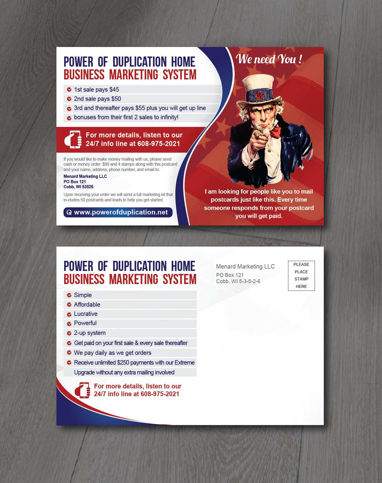 Postcard Design by alex989 for Menard Marketing LLC | Design #26017247