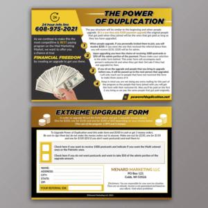 Money making marketing program postcard needed. | Postkarten-Design von DA.