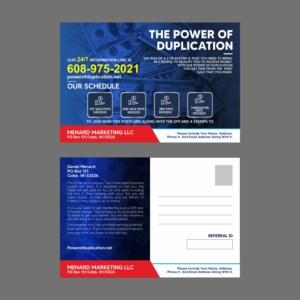 Design de Carte Postale par colourstreak pour Menard Marketing LLC | Design : #26046820