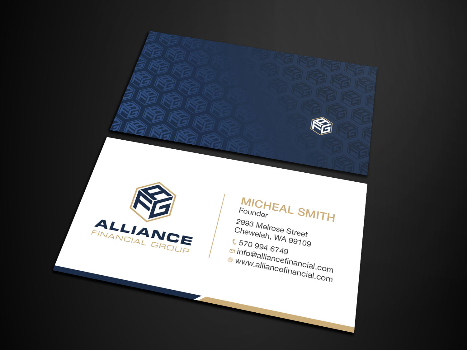 Business Card Design by Tripti Ranjan Gain for Alliance Financial Group | Design #26020771