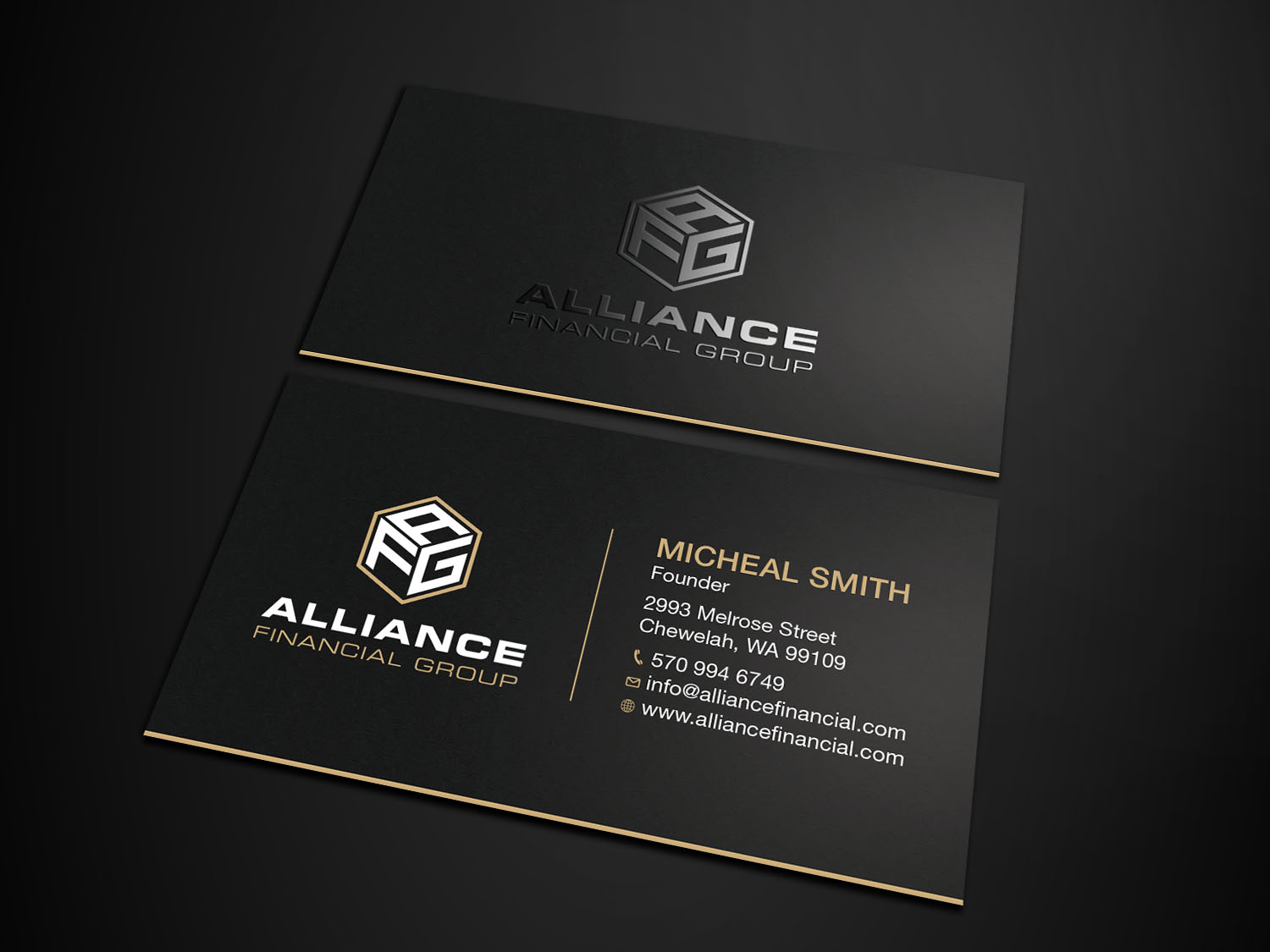 Business Card Design by Tripti Ranjan Gain for Alliance Financial Group | Design #26020777