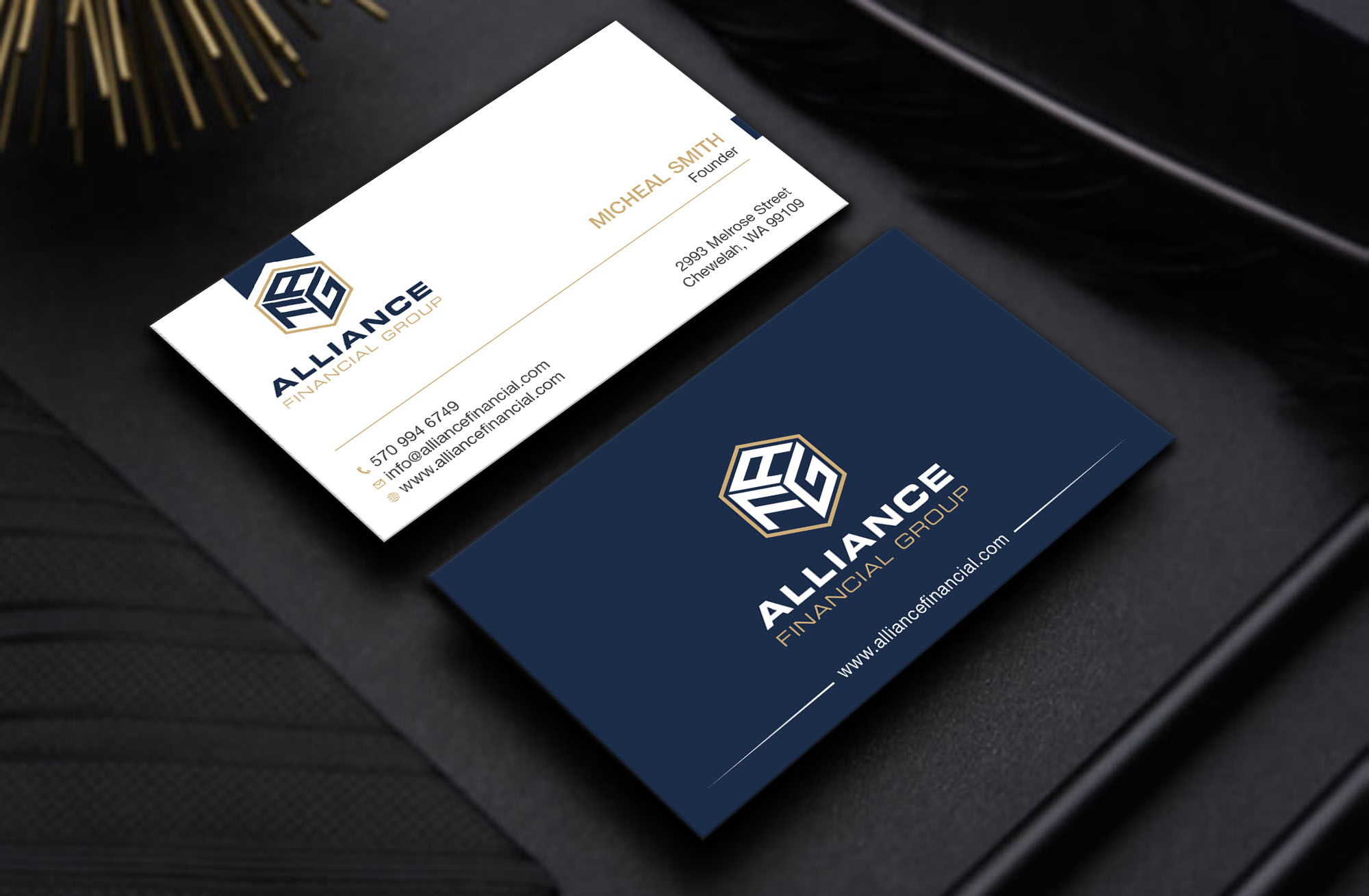 Business Card Design by Tripti Ranjan Gain for Alliance Financial Group | Design #26020779