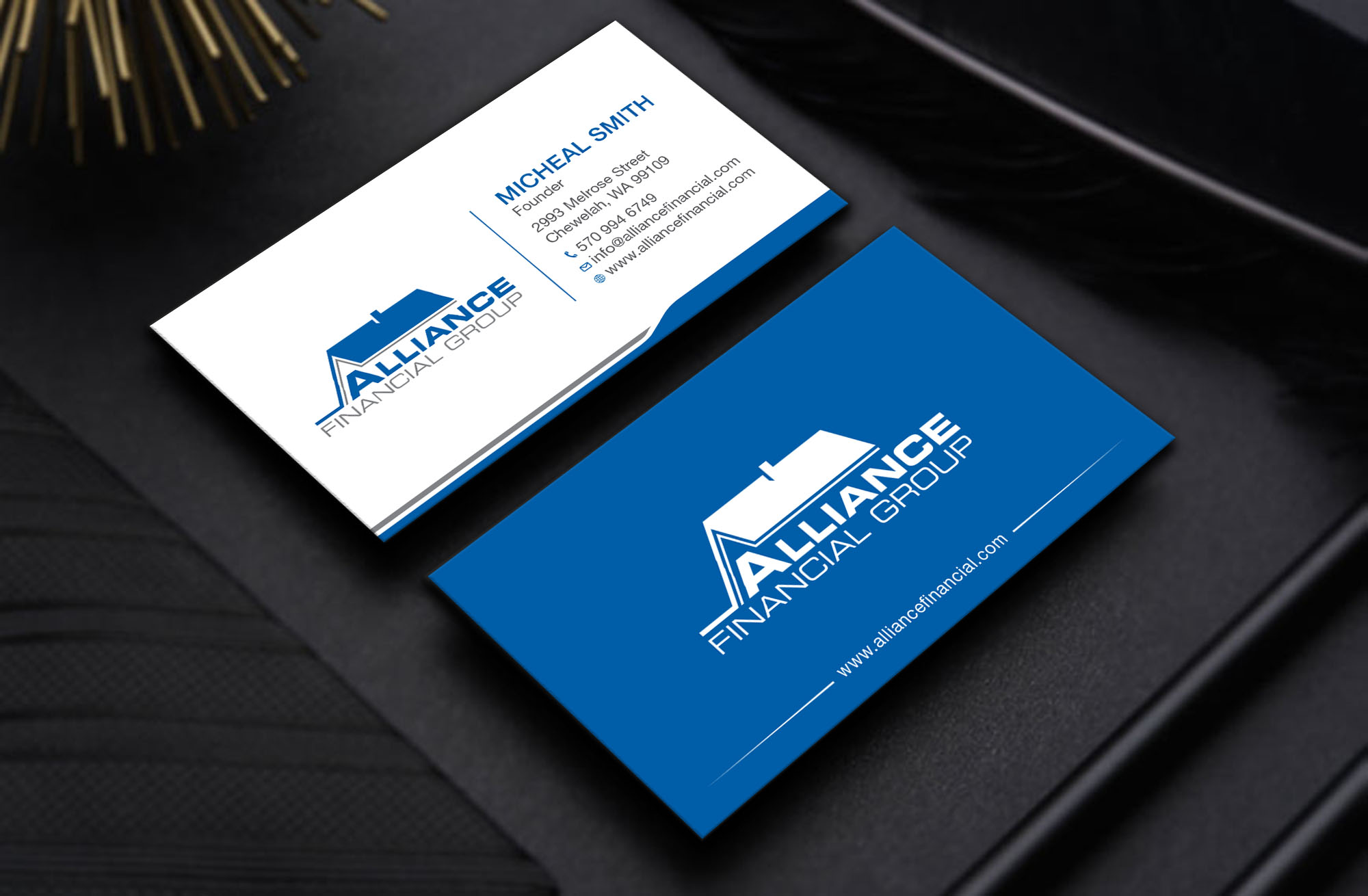 Business Card Design by Tripti Ranjan Gain for Alliance Financial Group | Design #26020782