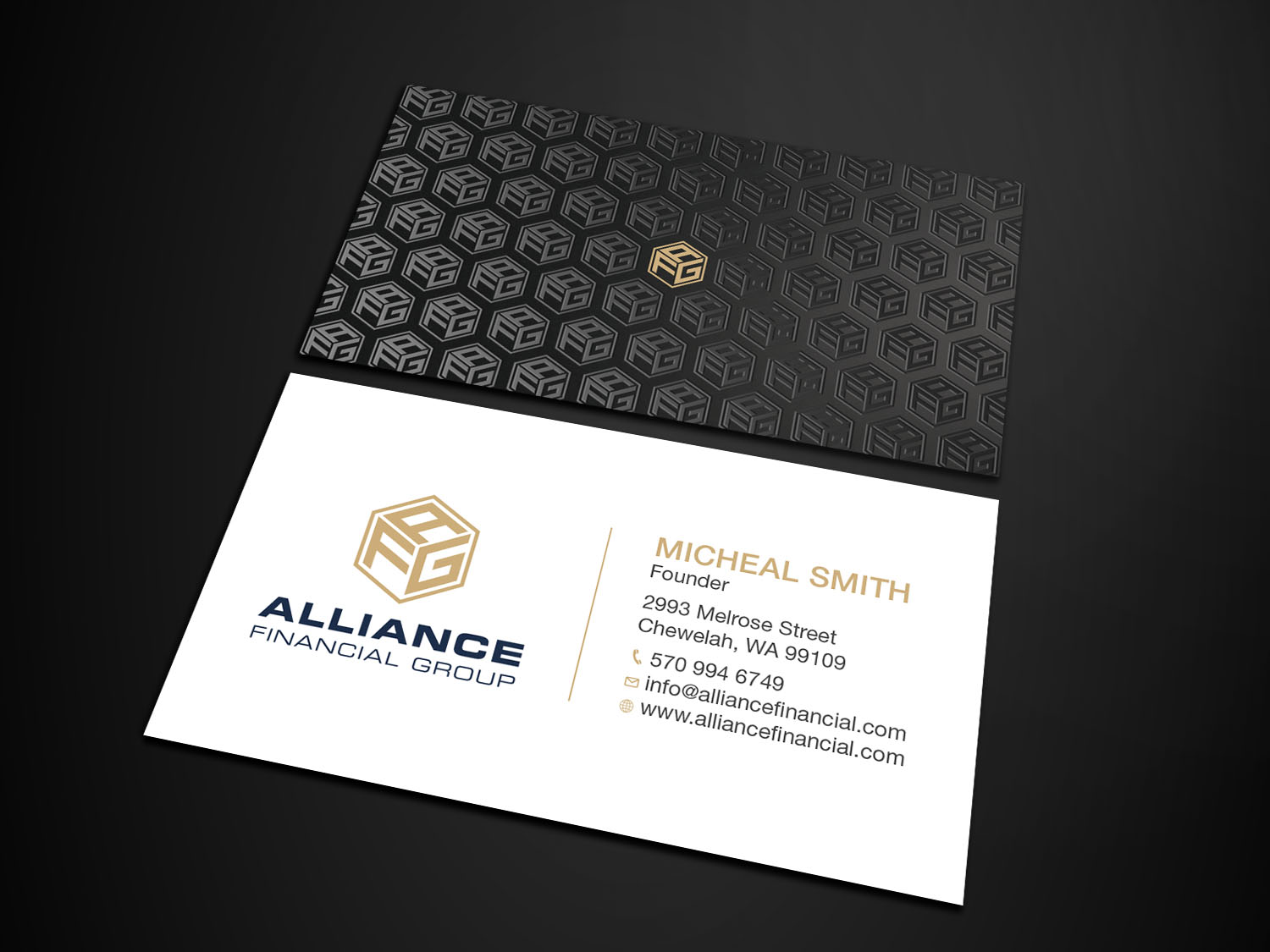 Business Card Design by Tripti Ranjan Gain for Alliance Financial Group | Design #26020784