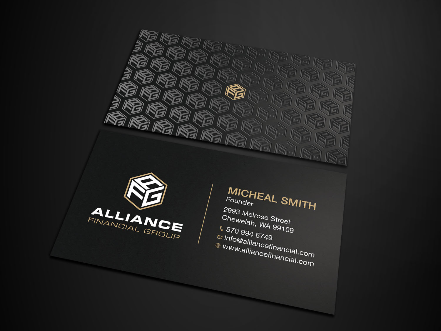 Business Card Design by Tripti Ranjan Gain for Alliance Financial Group | Design #26020785