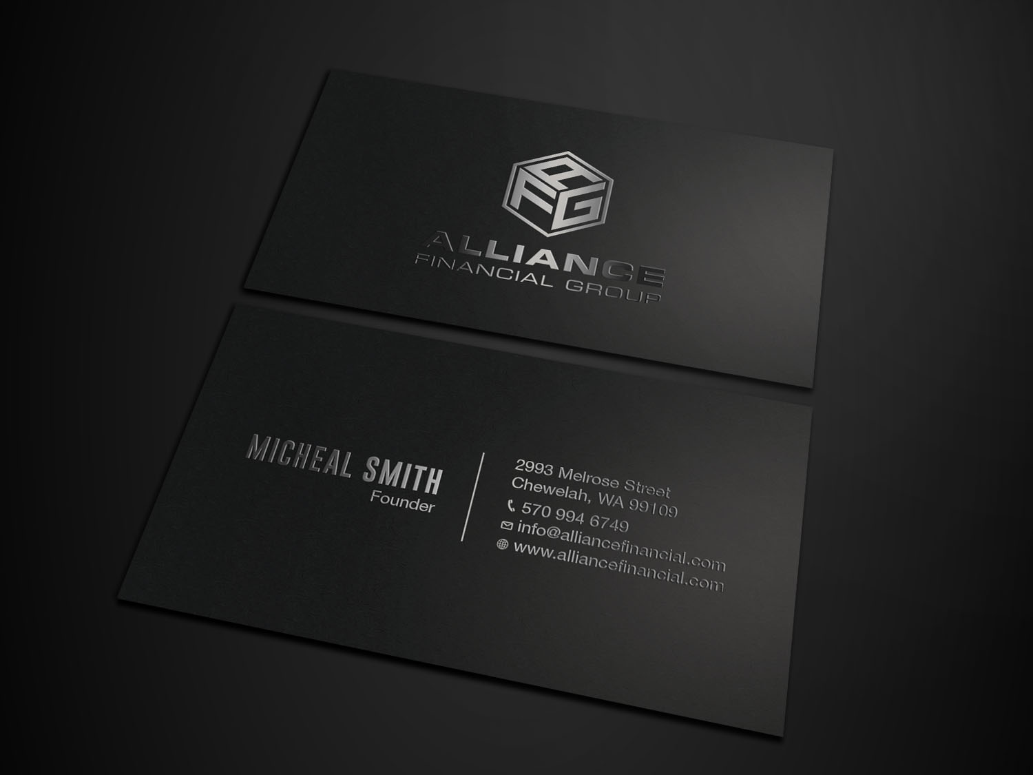 Business Card Design by Tripti Ranjan Gain for Alliance Financial Group | Design #26020788