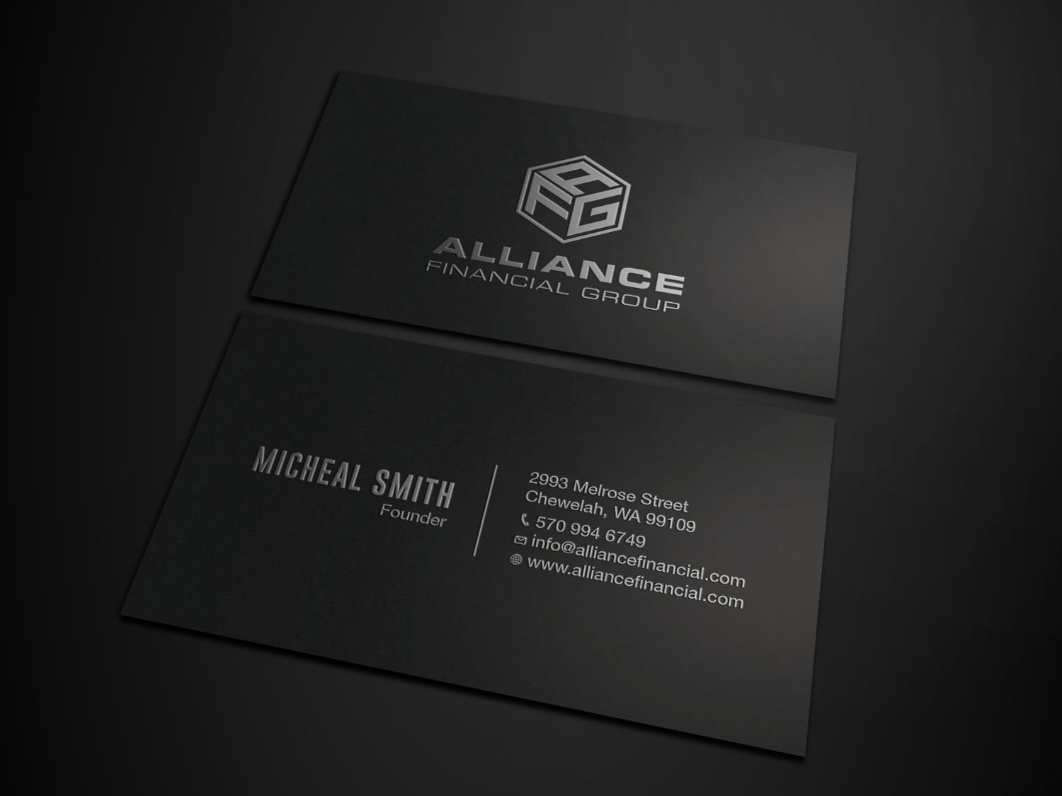 Business Card Design by Tripti Ranjan Gain for Alliance Financial Group | Design #26020790
