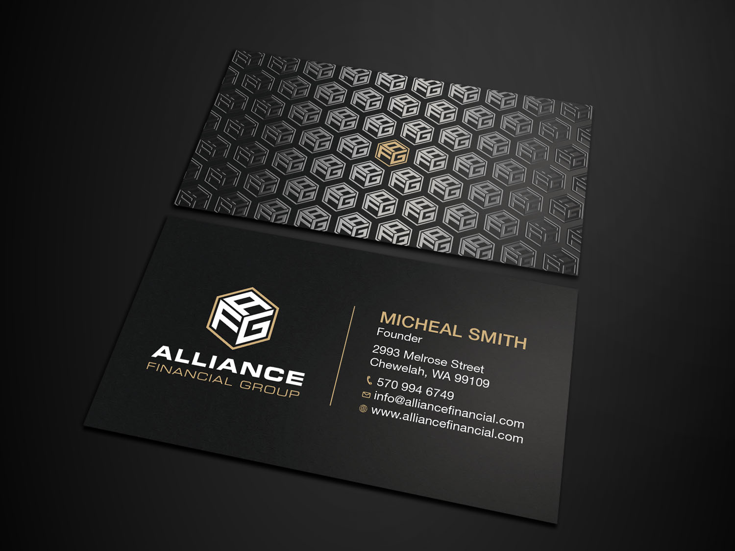 Diseño de Tarjeta de Presentación por Tripti Ranjan Gain para Alliance Financial Group | Diseño #26020791