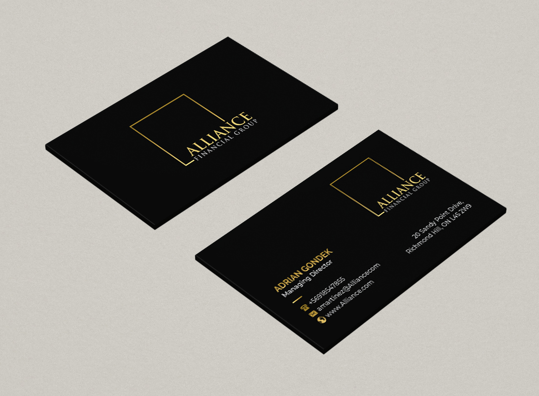 Design de Carte de Visite par R.design pour Alliance Financial Group | Design #26022660