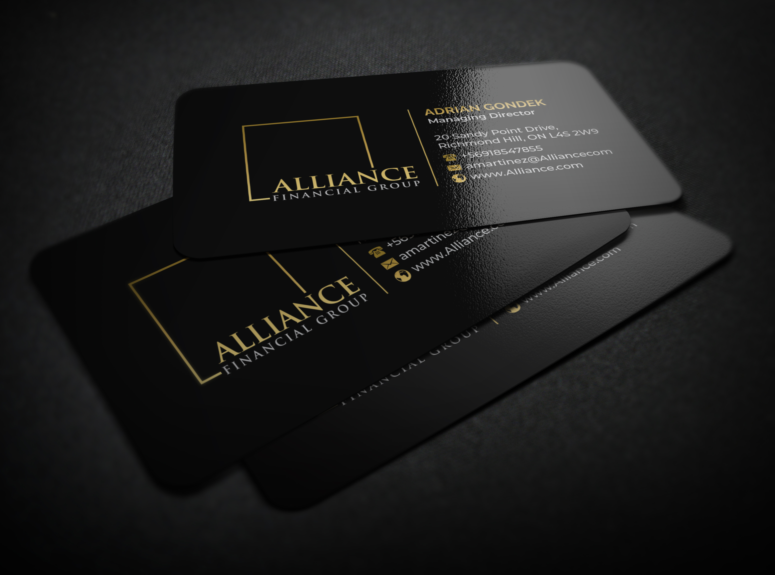 Design de Carte de Visite par R.design pour Alliance Financial Group | Design #26022777
