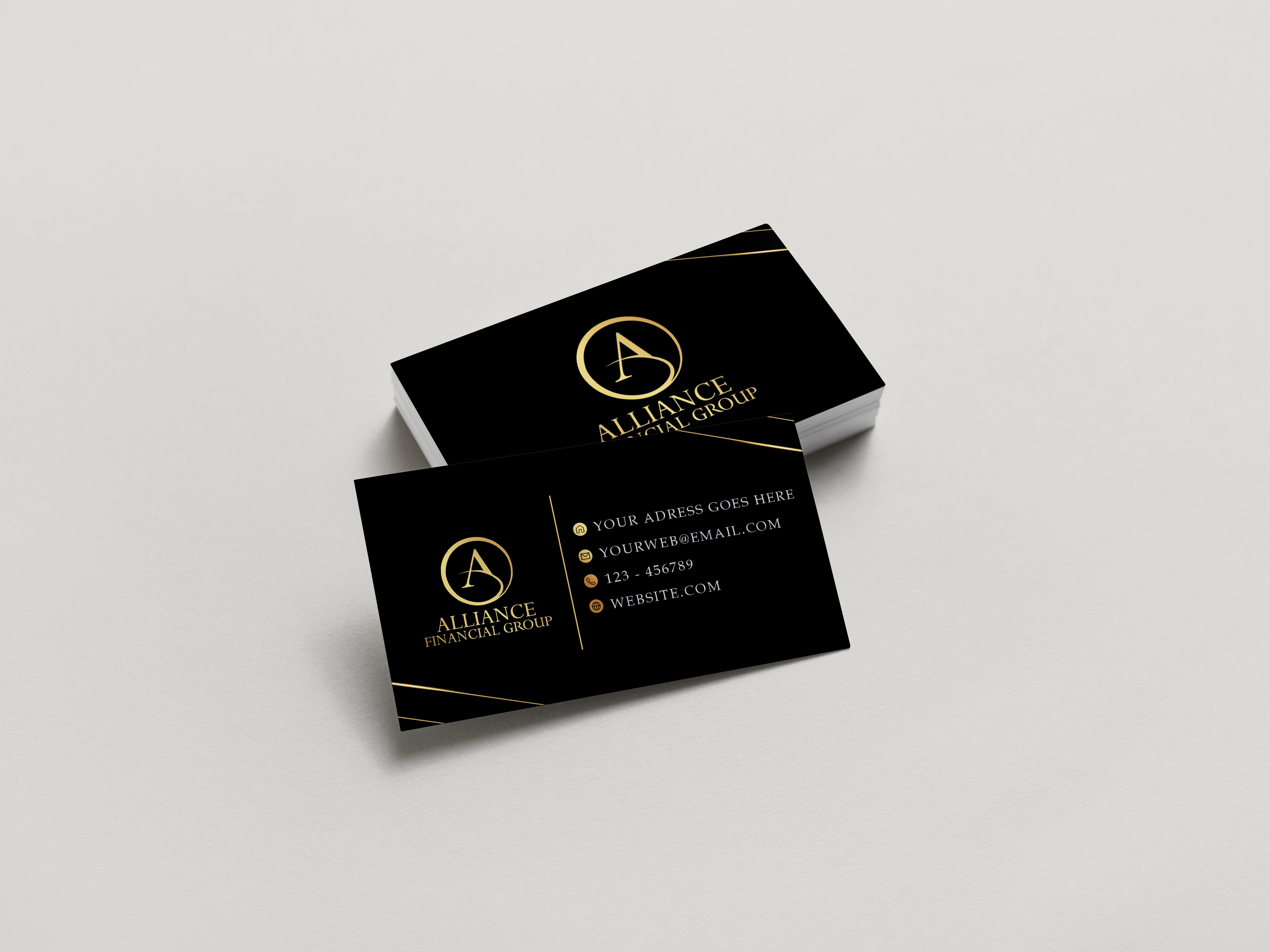 Diseño de Tarjeta de Presentación por JanuXart para Alliance Financial Group | Diseño #26021629