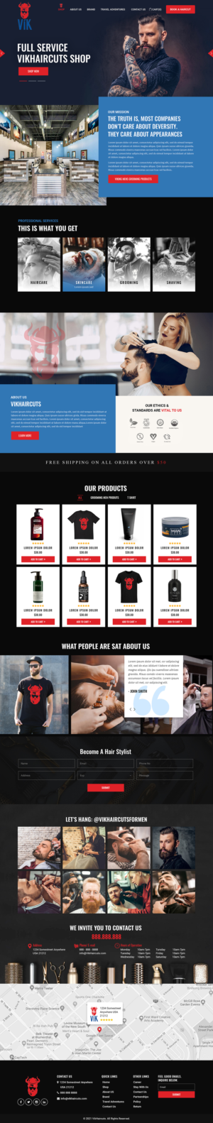 VikHaircuts Website & website development in Wordpress | Web-Design von Titan Eagle