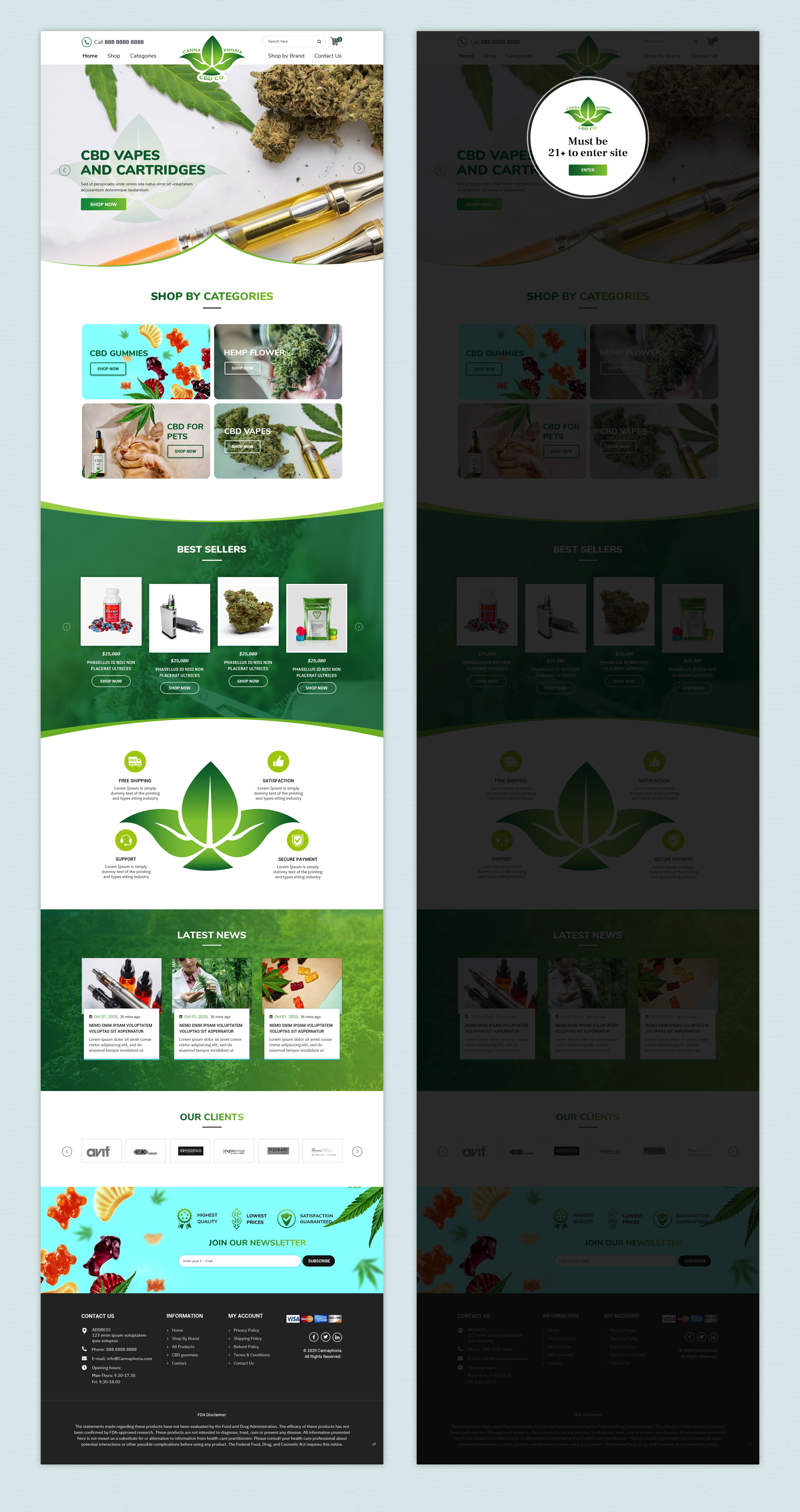 Web Design by pb for cannaphoria cbd co. | Design #26030778